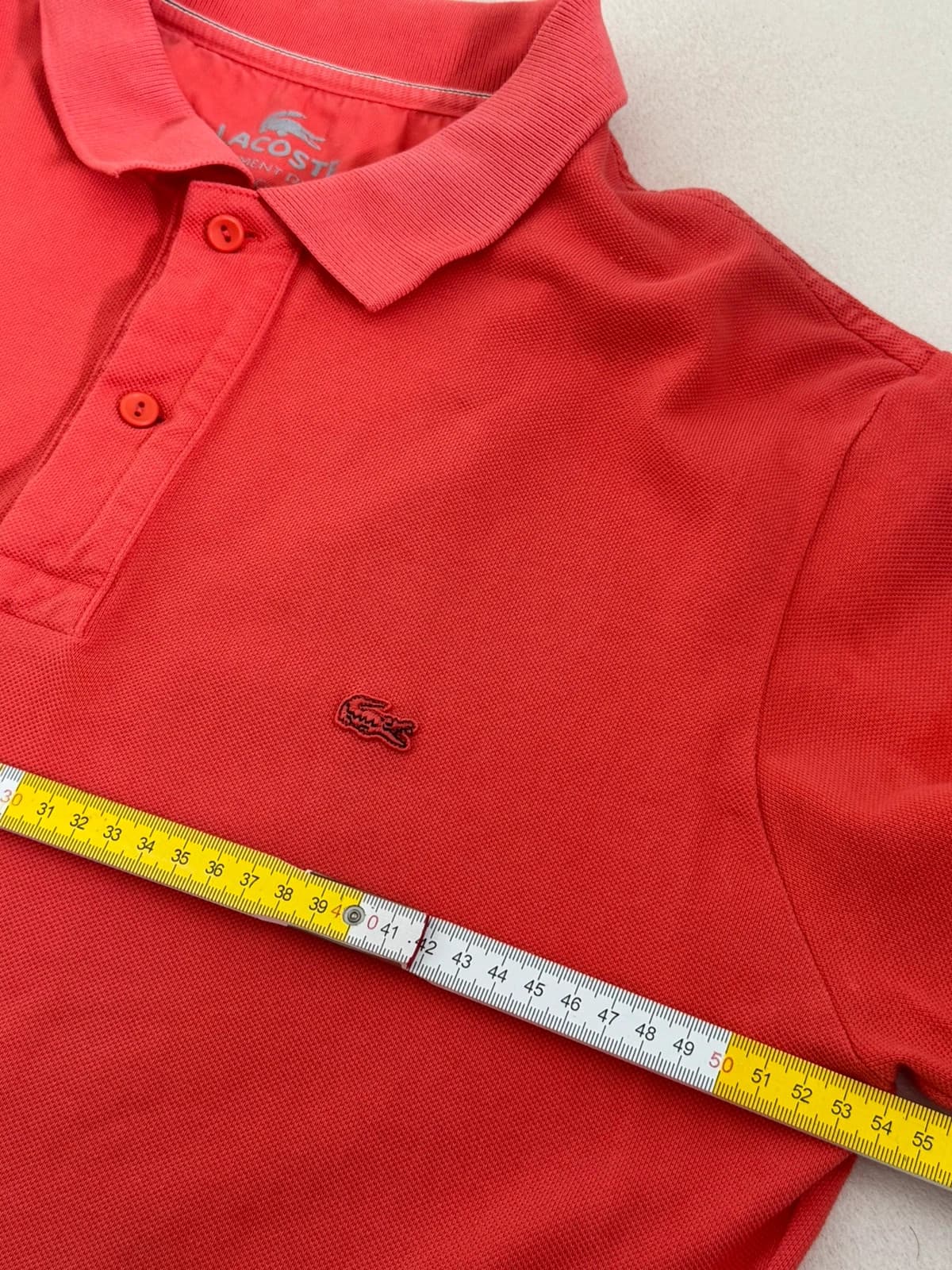 Polo piqué Lacoste slim fit ružičasto fluo koraljna veličina 6/XL - PP2603347 - Fotografija 9/10
