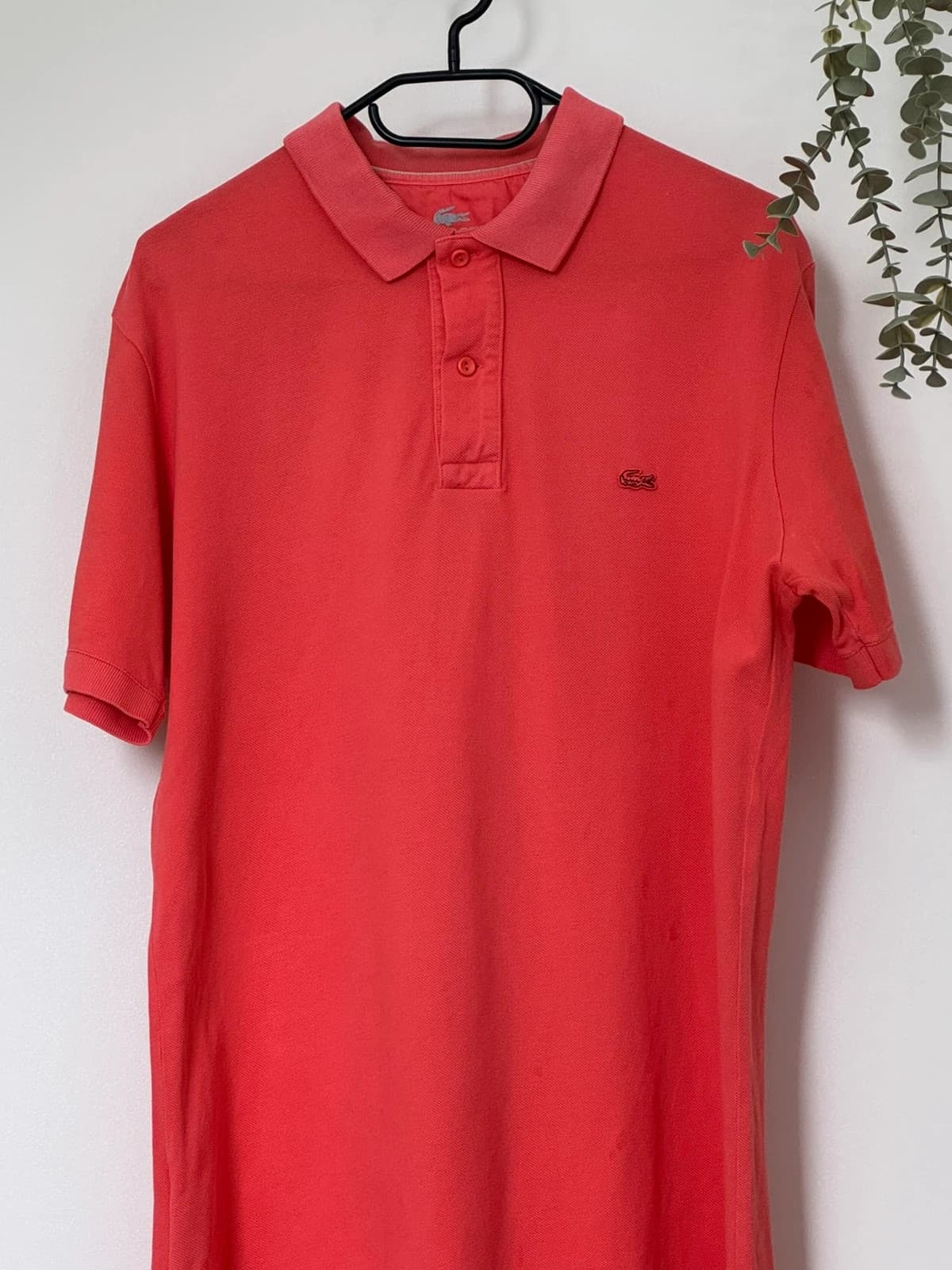 Polo piqué Lacoste slim fit ružičasto fluo koraljna veličina 6/XL - PP2603347 - Fotografija 3/10