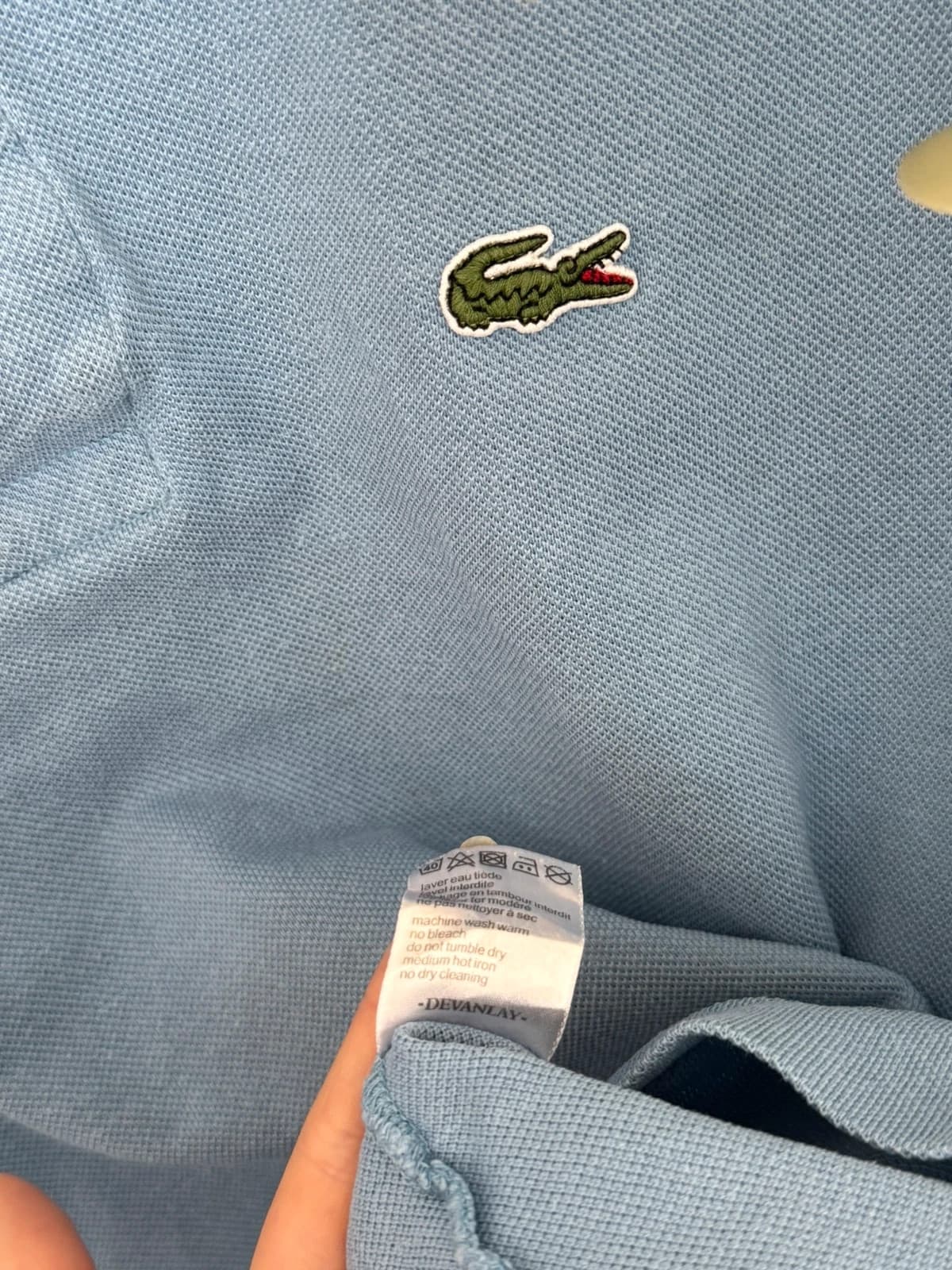 Polo piqué Lacoste albastru ciel mărime 5/M - PP2603307 - Fotografia 7/10