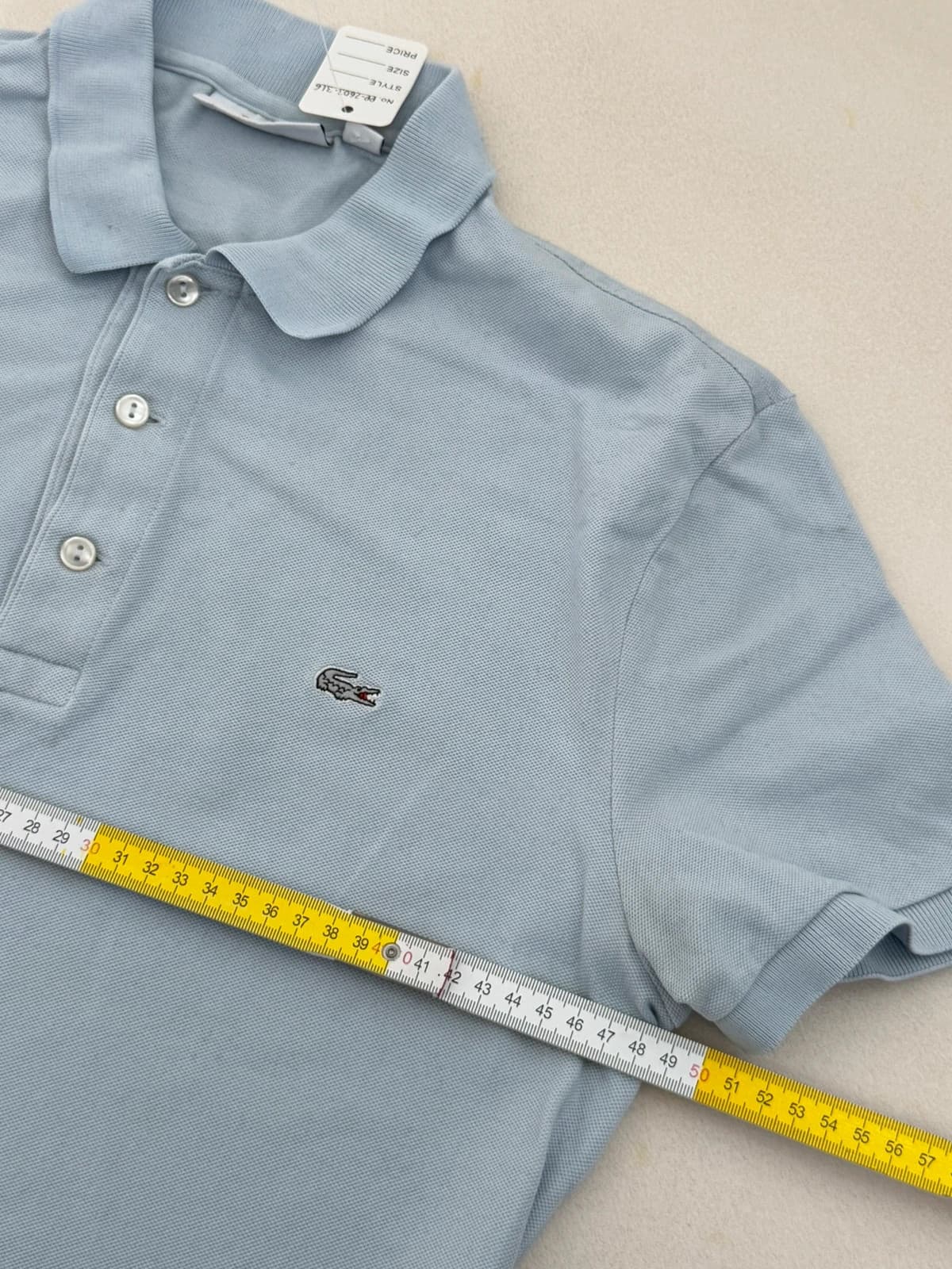 Πόλο πικέ στενής γραμμής Lacoste γαλάζιο ανοιχτό με ασημένιο λογότυπο, μέγεθος 3/S - PP2603316 - Φωτογραφία 8/9