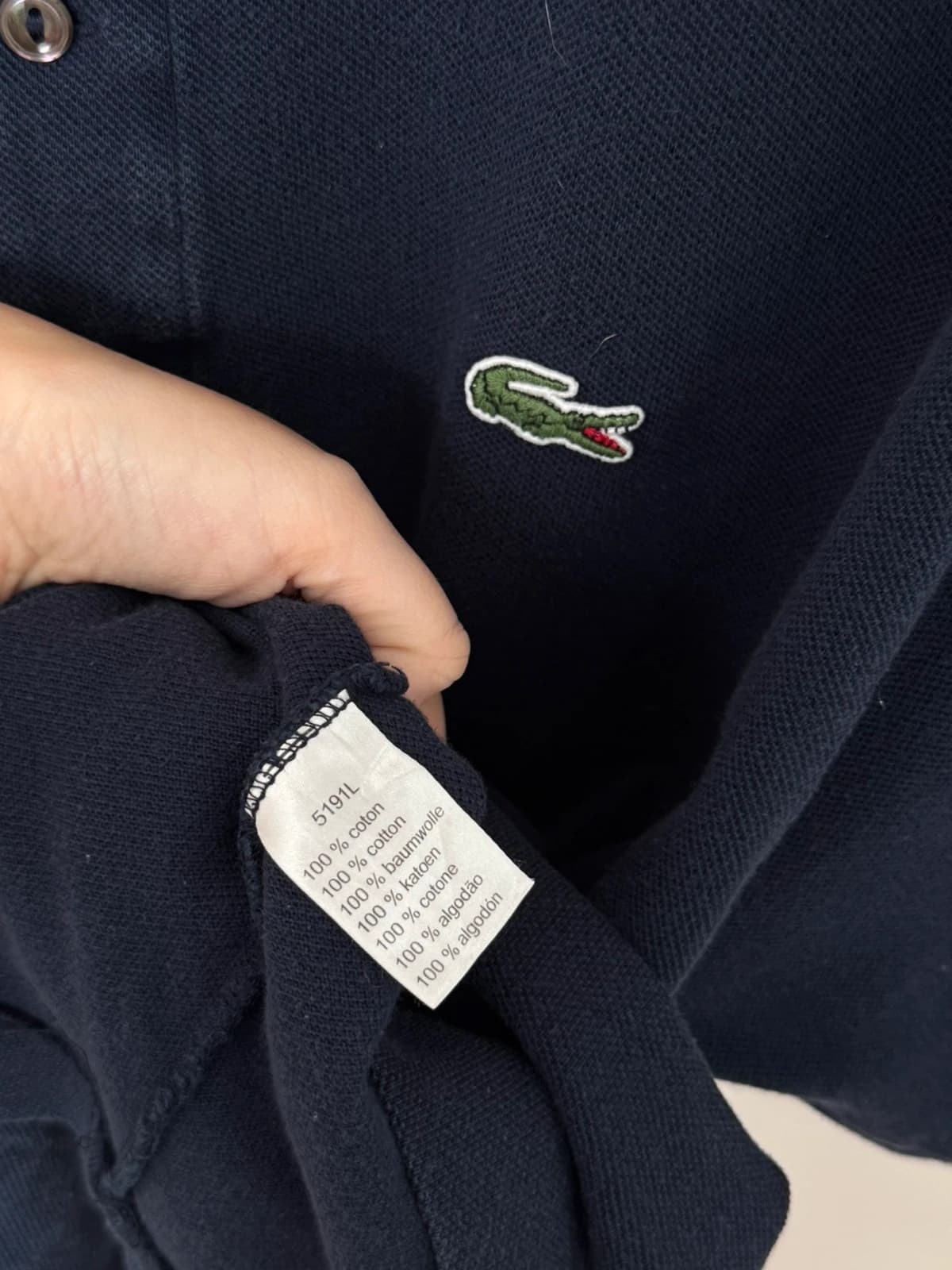 Lacoste tengerészkék piké póló, 7/XL méret - PP2603396 – fotó: 5/8