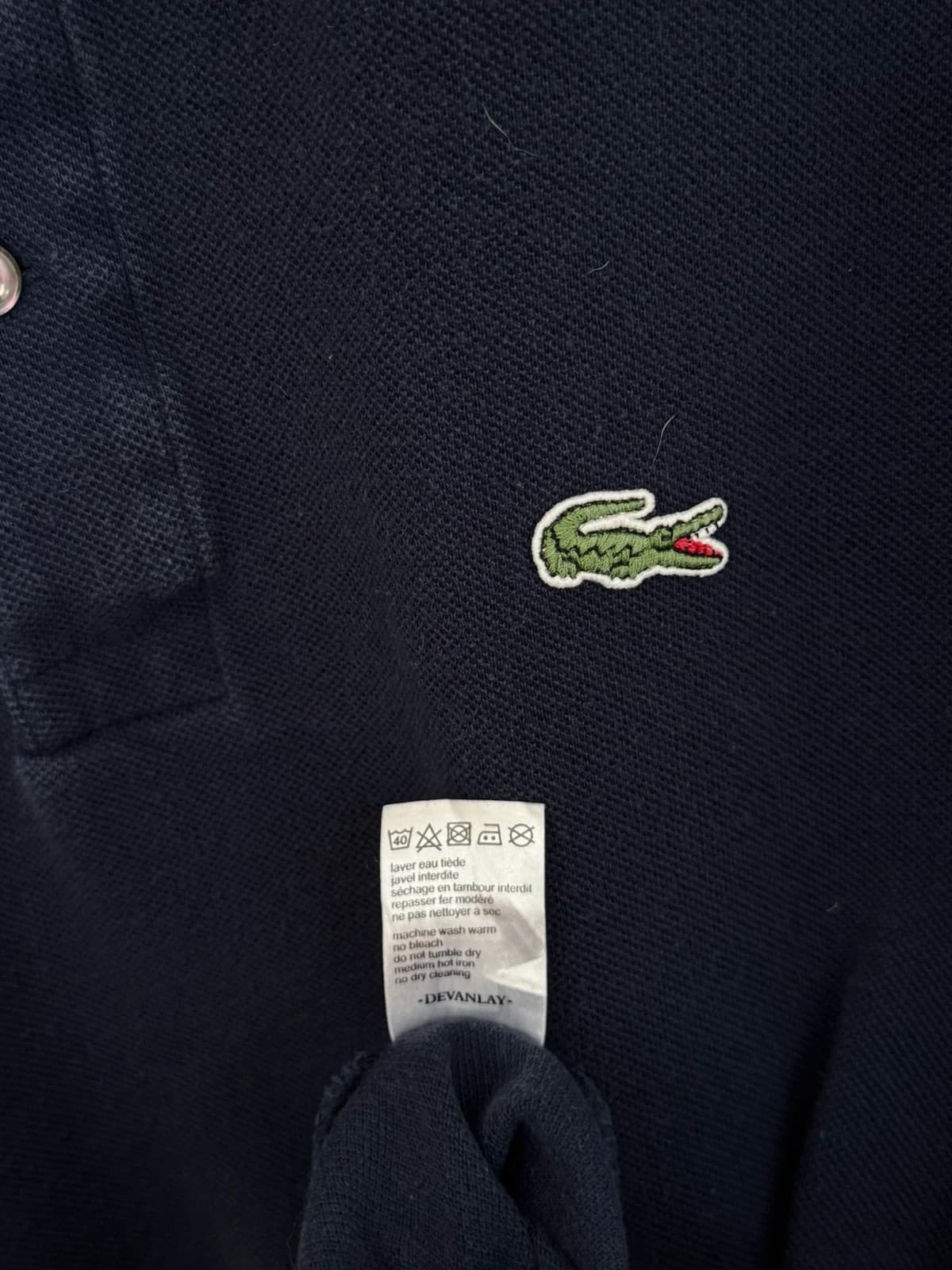 Lacoste tengerészkék piké póló, 7/XL méret - PP2603396 – fotó: 6/8