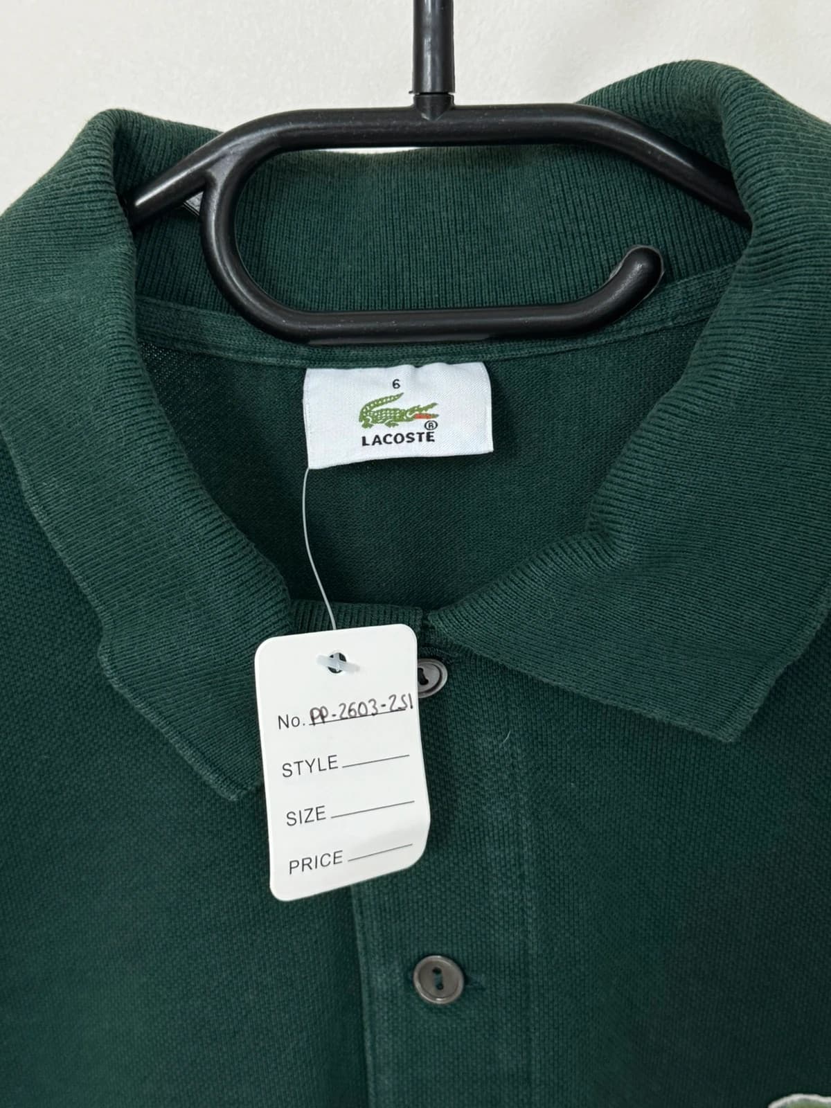 Polo piqué Lacoste hijau gelap saiz 6/L - PP2603251 - Foto 4/7