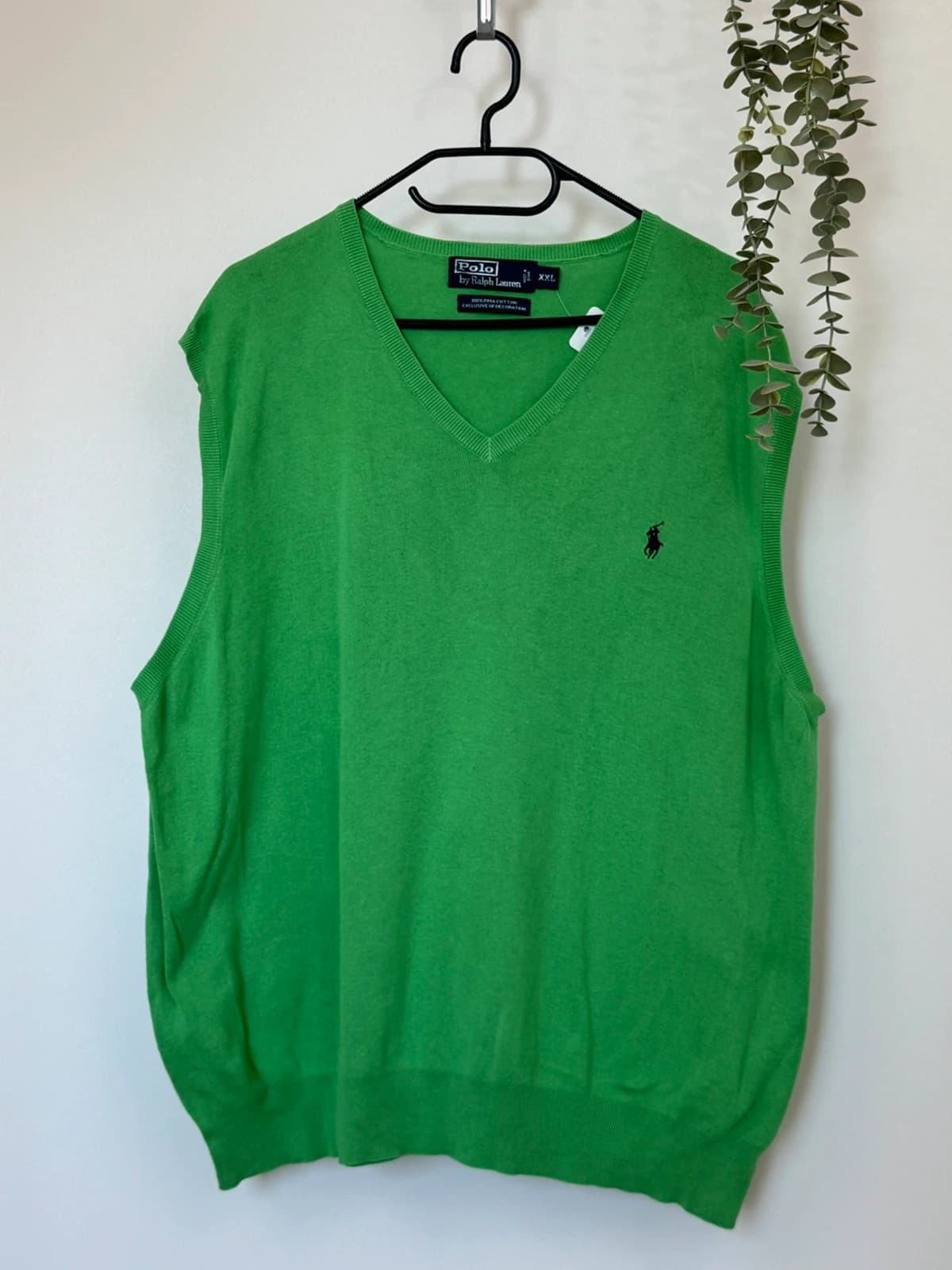 Pulover fără mâneci Ralph Lauren verde din bumbac pima, mărimea XXL - PP2603246 - Fotografia 2/8