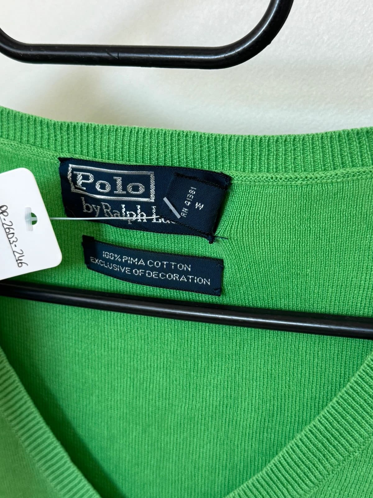 Pulover fără mâneci Ralph Lauren verde din bumbac pima, mărimea XXL - PP2603246 - Fotografia 6/8