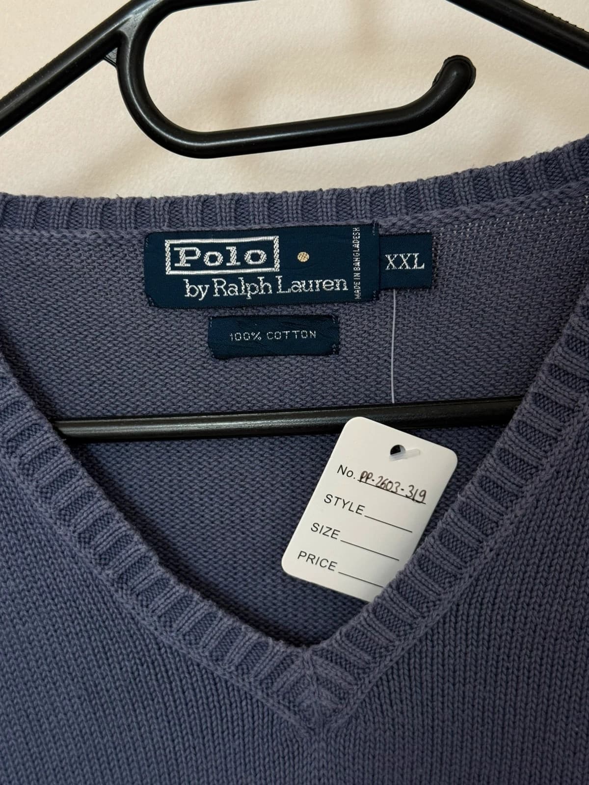 Pull sans manches maille Ralph Lauren bleu/violet lavande taille XXL - PP2603319 - Photo 4/6