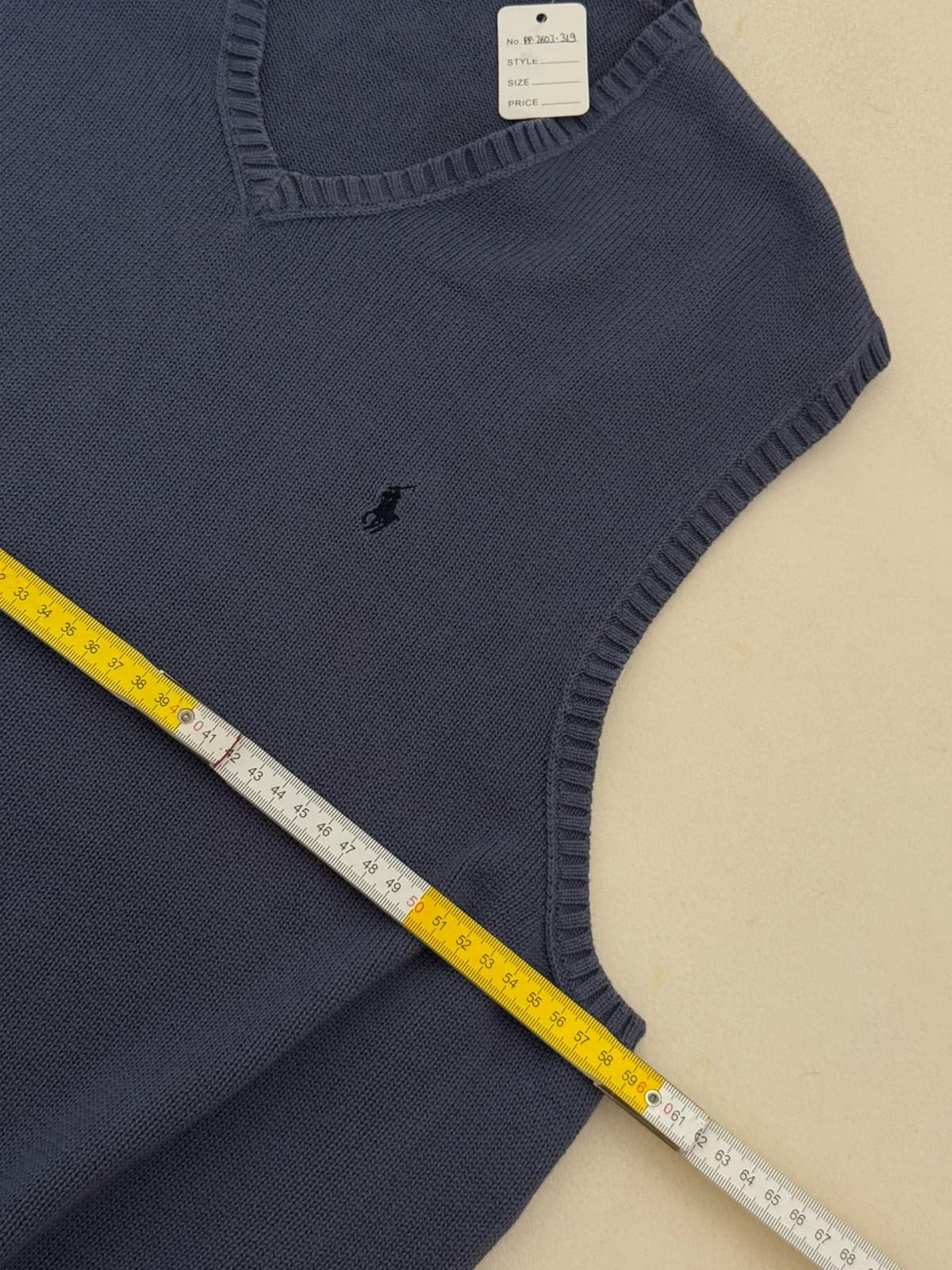 Pull sans manches maille Ralph Lauren bleu/violet lavande taille XXL - PP2603319 - Photo 6/6