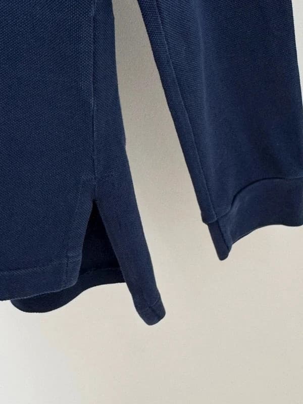 Piké polo marškinėliai ilgomis rankovėmis Big Pony custom fit Ralph Lauren tamsiai mėlyni su raudonais akcentais, dydis M - FP260922 – nuotrauka 7/9