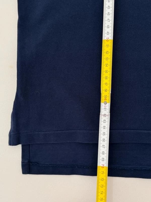 Piké polo marškinėliai ilgomis rankovėmis Big Pony custom fit Ralph Lauren tamsiai mėlyni su raudonais akcentais, dydis M - FP260922 – nuotrauka 9/9