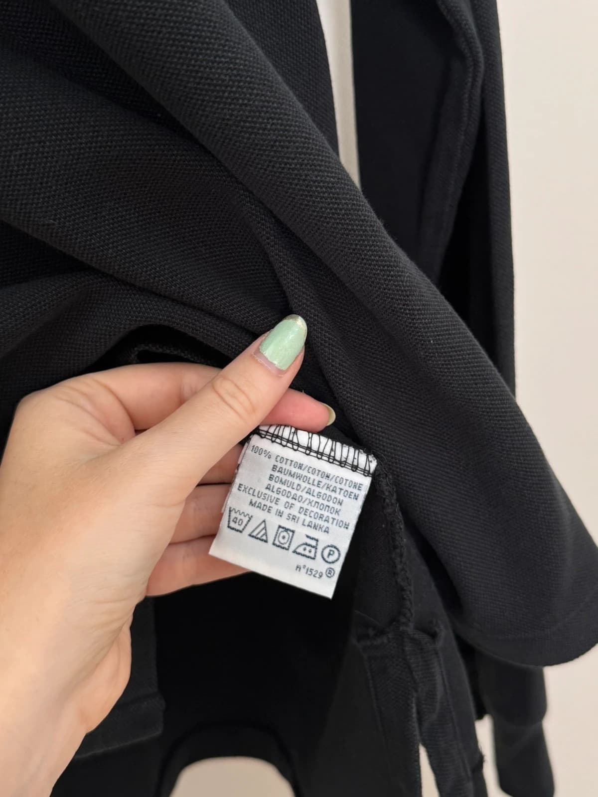 Piké polo ilgomis rankovėmis custom fit Ralph Lauren juodas, dydis XXL - FP260929 – nuotrauka 5/11