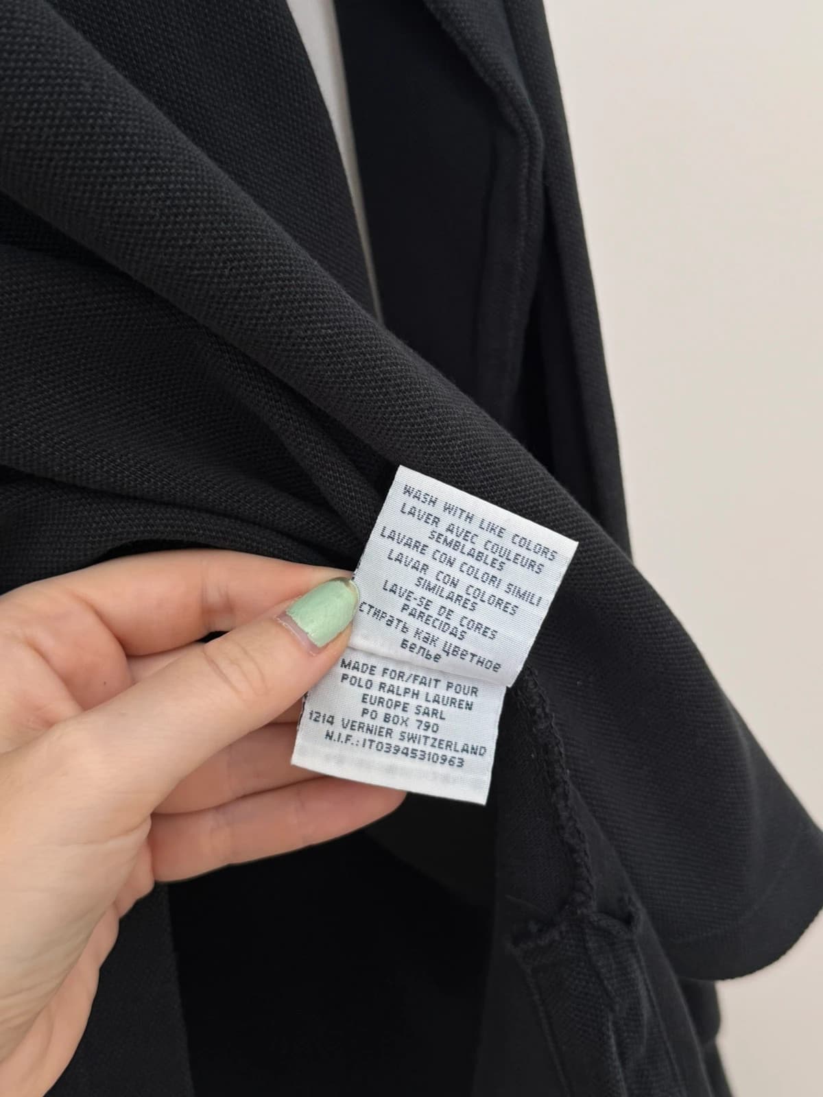 Piké polo ilgomis rankovėmis custom fit Ralph Lauren juodas, dydis XXL - FP260929 – nuotrauka 6/11