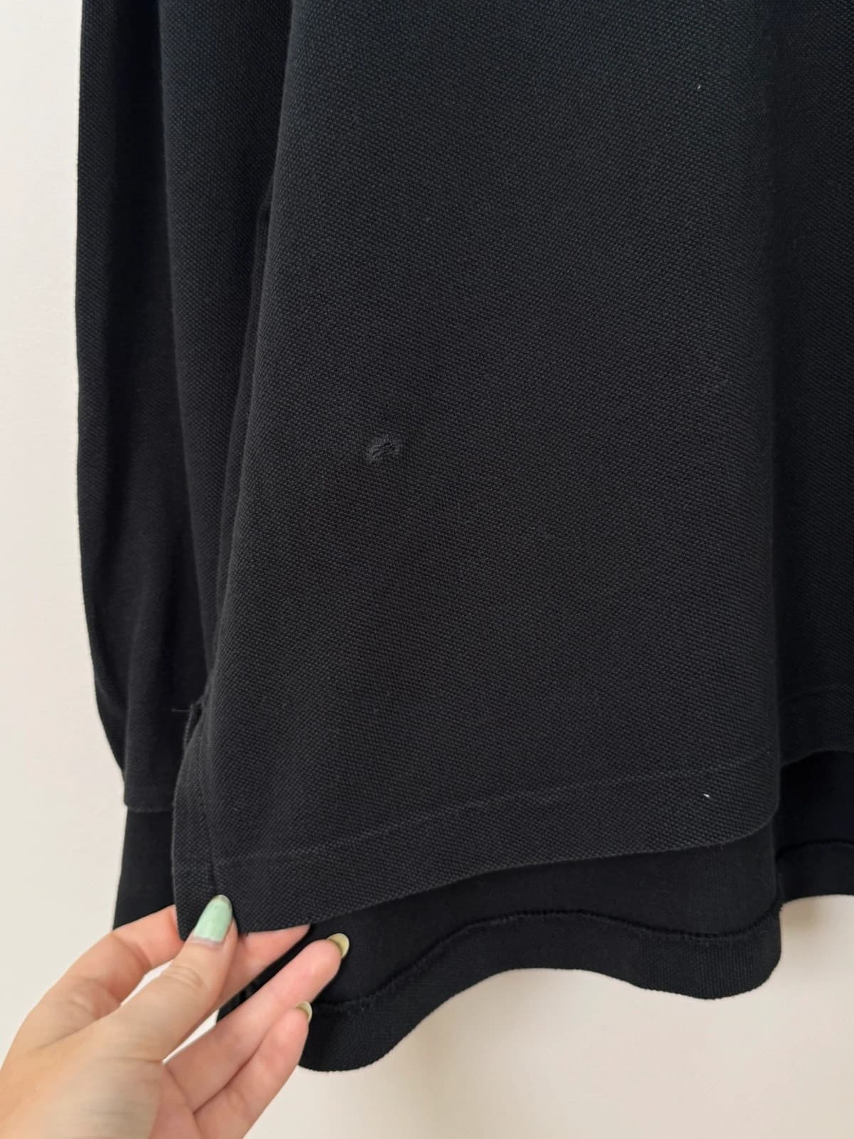 Piké polo ilgomis rankovėmis custom fit Ralph Lauren juodas, dydis XXL - FP260929 – nuotrauka 9/11