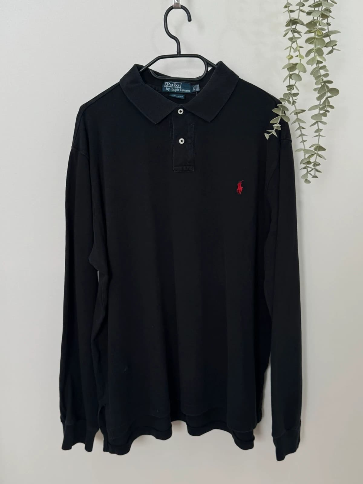 Piké polo ilgomis rankovėmis custom fit Ralph Lauren juodas, dydis XXL - FP260929 – nuotrauka 2/11