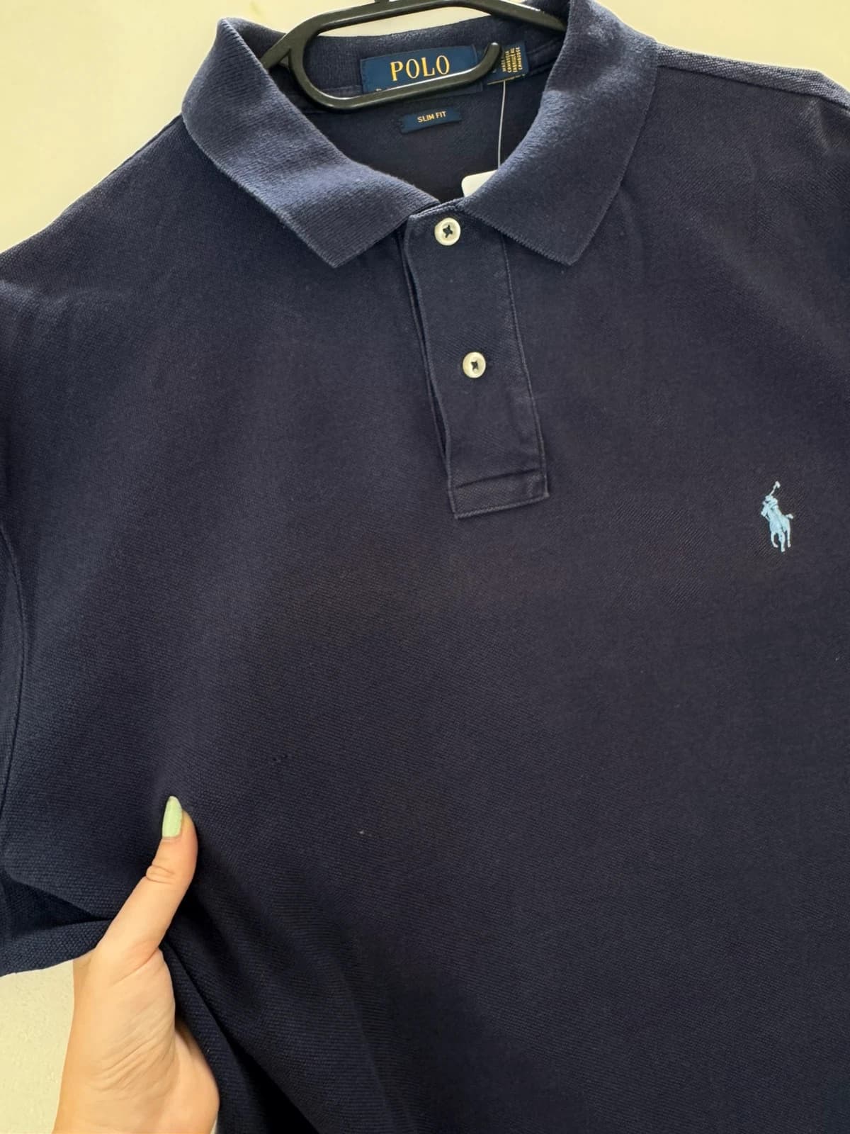 Piké polo ilgomis rankovėmis slim fit Ralph Lauren tamsiai mėlynas, dydis XL - FP260920 – nuotrauka 8/10