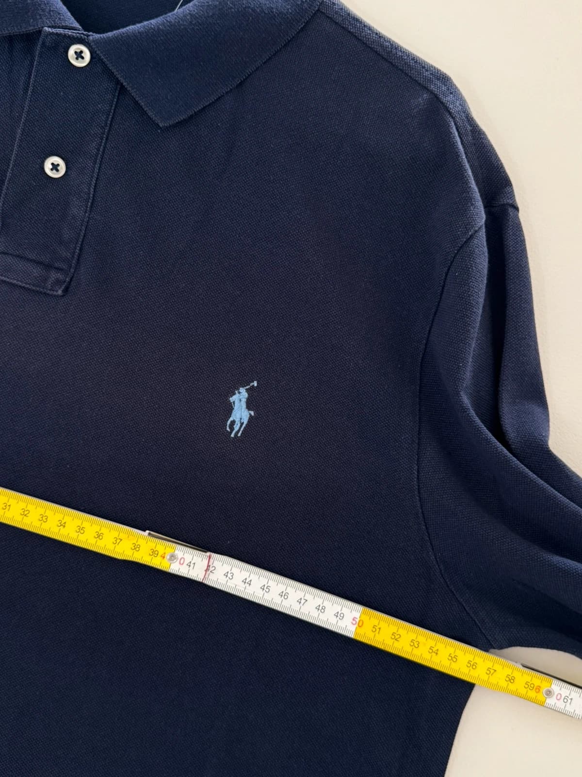 Piké polo ilgomis rankovėmis slim fit Ralph Lauren tamsiai mėlynas, dydis XL - FP260920 – nuotrauka 9/10