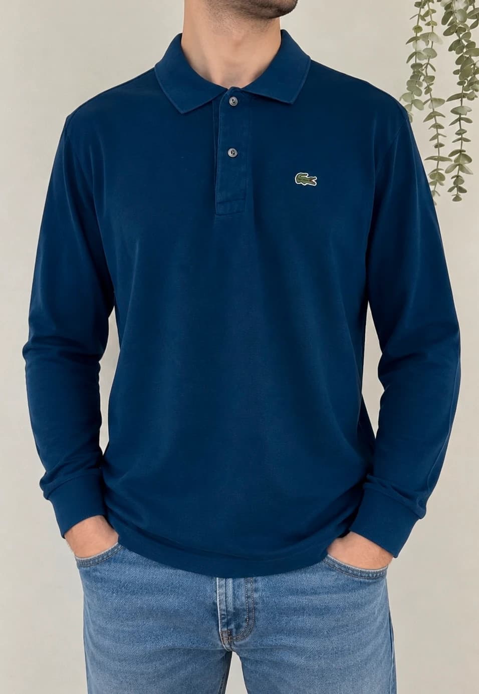 Polo piqué Lacoste bleu manches longues taille 5/L - FP260942 - Photo 1/9