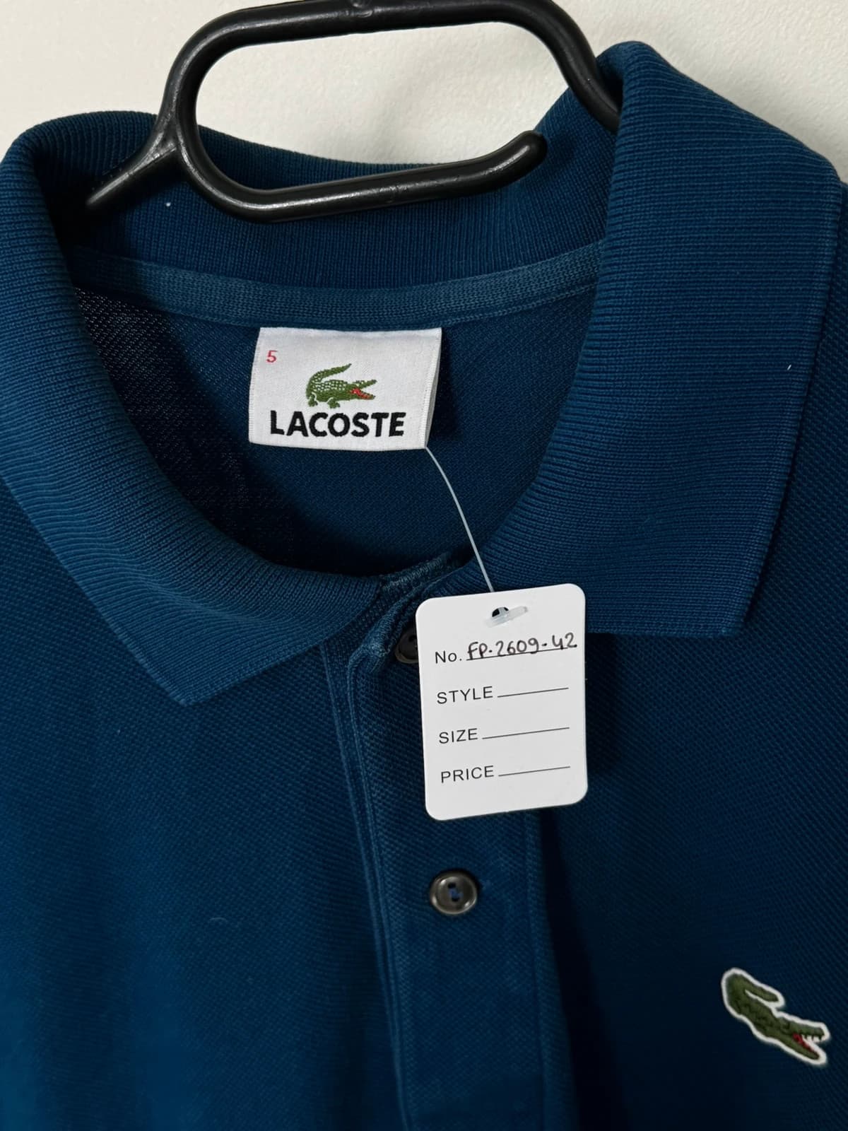 Polo piqué Lacoste bleu manches longues taille 5/L - FP260942 - Photo 3/9