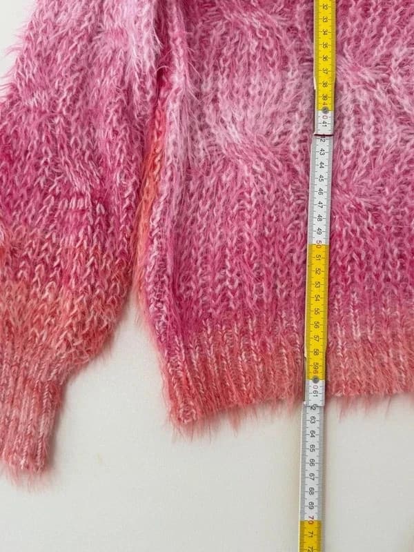 Molly Bracken fluffy twisted knit fuchsia pink coral size S - BR2609114 – fotka 7/7