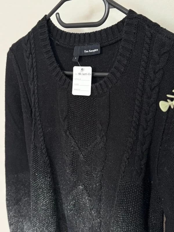 The Kooples wool knit black grey metallic gradient twisted size L - BR2609124 – fotka 8/10