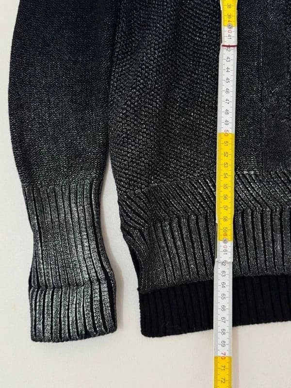 The Kooples wool knit black grey metallic gradient twisted size L - BR2609124 – fotka 10/10