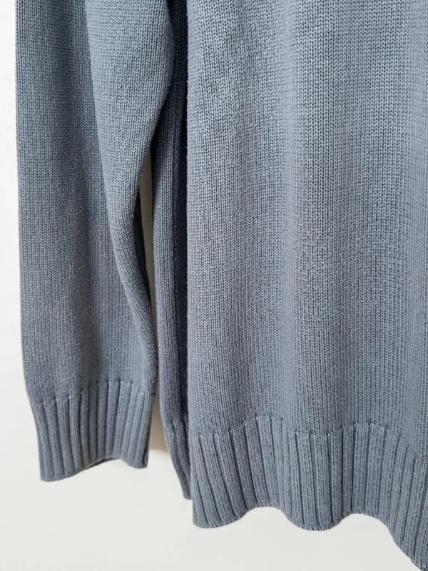 Pull col camionneur demi zip Aigle gris bleuté 100 % coton taille M - DN260918 - Photo 7/9