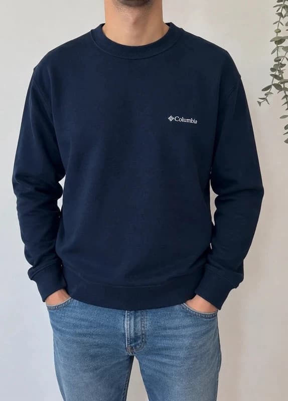 Sweat col rond Columbia bleu marine logo brodé doublure polaire taille M - FP260982 - Photo 1/9