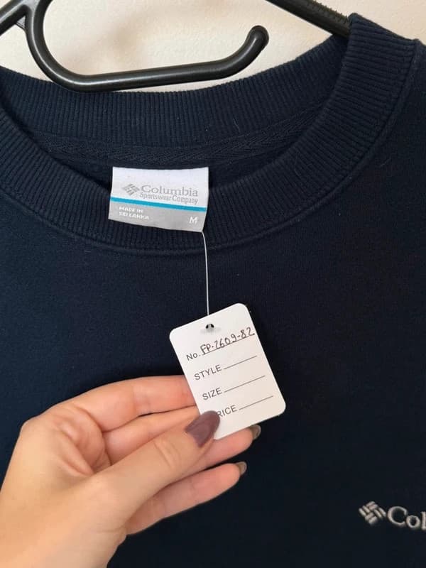 Sweat col rond Columbia bleu marine logo brodé doublure polaire taille M - FP260982 - Photo 3/9