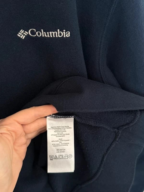 Sweat col rond Columbia bleu marine logo brodé doublure polaire taille M - FP260982 - Photo 5/9