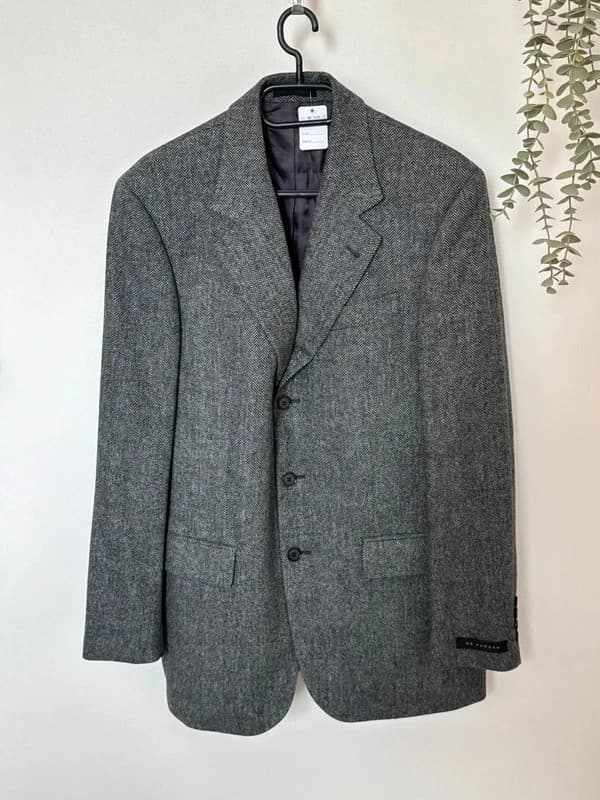 Blazer De Fursac gris anthracite chevrons laine taille 50/L - BR2609123 - Photo 2/11