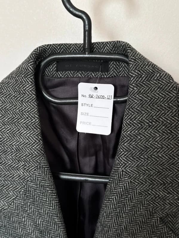 Blazer De Fursac gris anthracite chevrons laine taille 50/L - BR2609123 - Photo 3/11