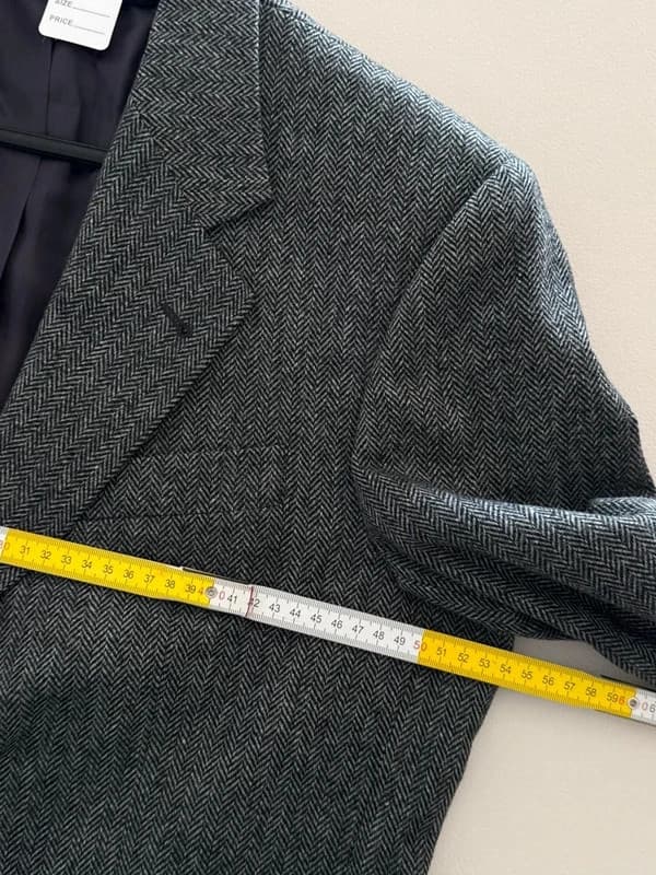 Blazer De Fursac gris anthracite chevrons laine taille 50/L - BR2609123 - Photo 9/11