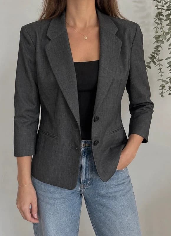 Blazer uld chevron Comptoir des Cotonniers grå størrelse 38/M - DN260916 - Foto 1/8