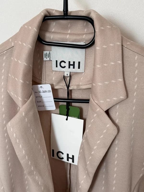 Blazer ICHI Ihruti beige pink striped with cream stripes size S - V62609155 – fotka 4/10