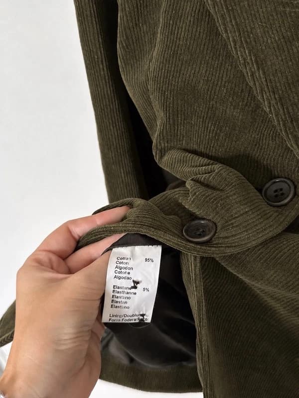 Ensemble tailleur Gérard Darel velours côtelé kaki olive taille haute 38 - DN260917 - Photo 5/16