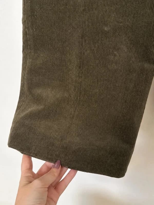 Ensemble tailleur Gérard Darel velours côtelé kaki olive taille haute 38 - DN260917 - Photo 10/16