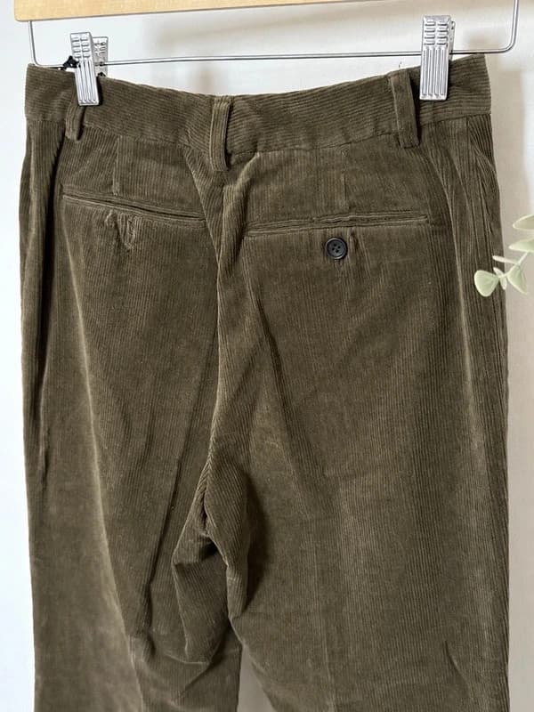 Ensemble tailleur Gérard Darel velours côtelé kaki olive taille haute 38 - DN260917 - Photo 11/16