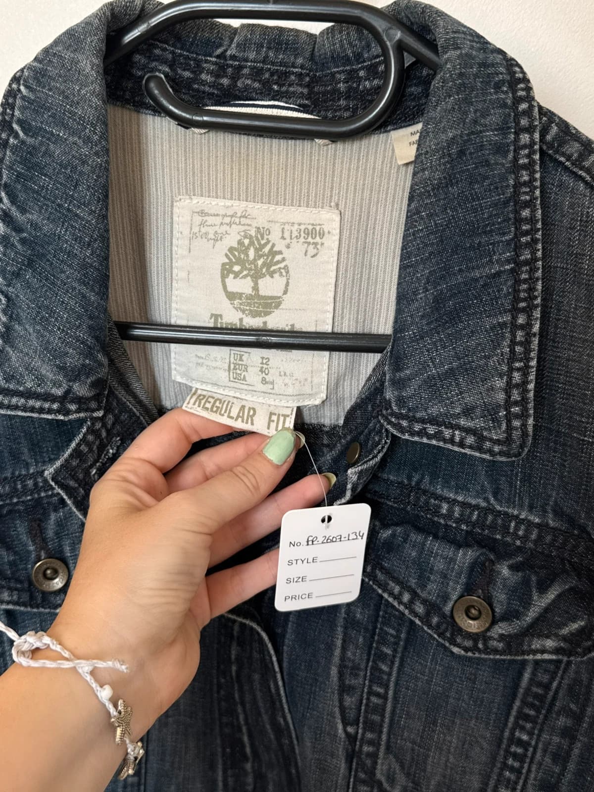 Veste en jean Timberland femme bleu délavé regular fit taille 40/M - FP2607134 - Photo 5/9