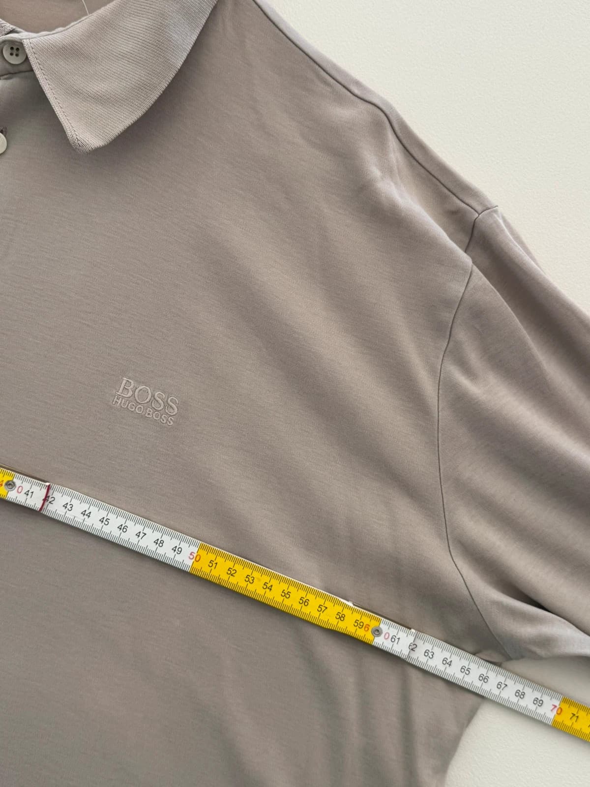Polo manches longues BOSS beige taupe coton Pima taille XXL - SC2609148 - Photo 9/10