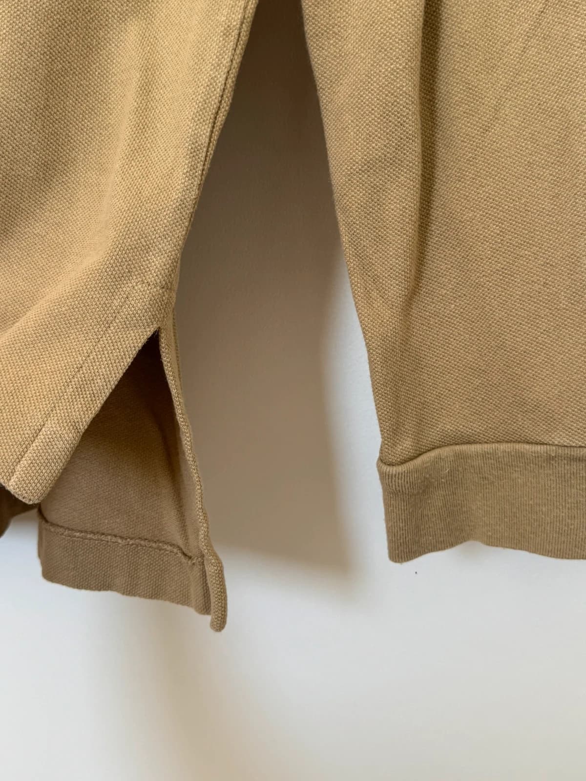 Polo Ralph Lauren piqué long sleeves beige camel custom fit size S - FP260927 – fotka 5/8