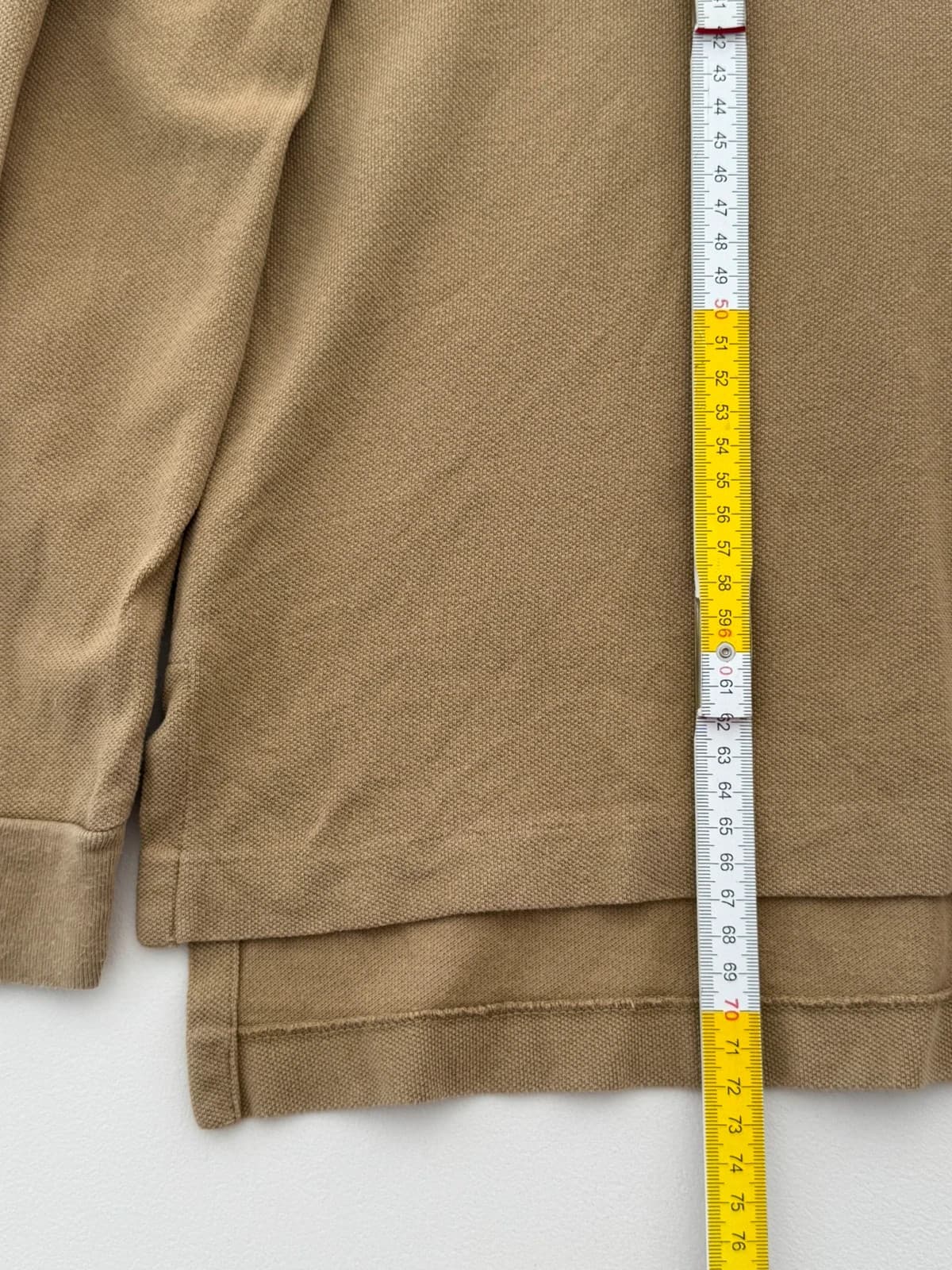 Polo Ralph Lauren piqué long sleeves beige camel custom fit size S - FP260927 – fotka 8/8