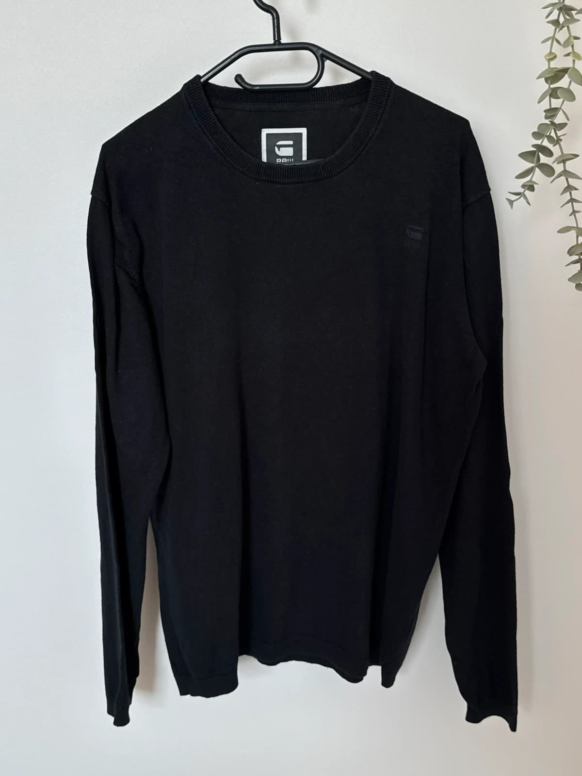 Pull col rond G-Star Raw Minebark noir coton cachemire taille L - BR2609137 - Photo 2/9