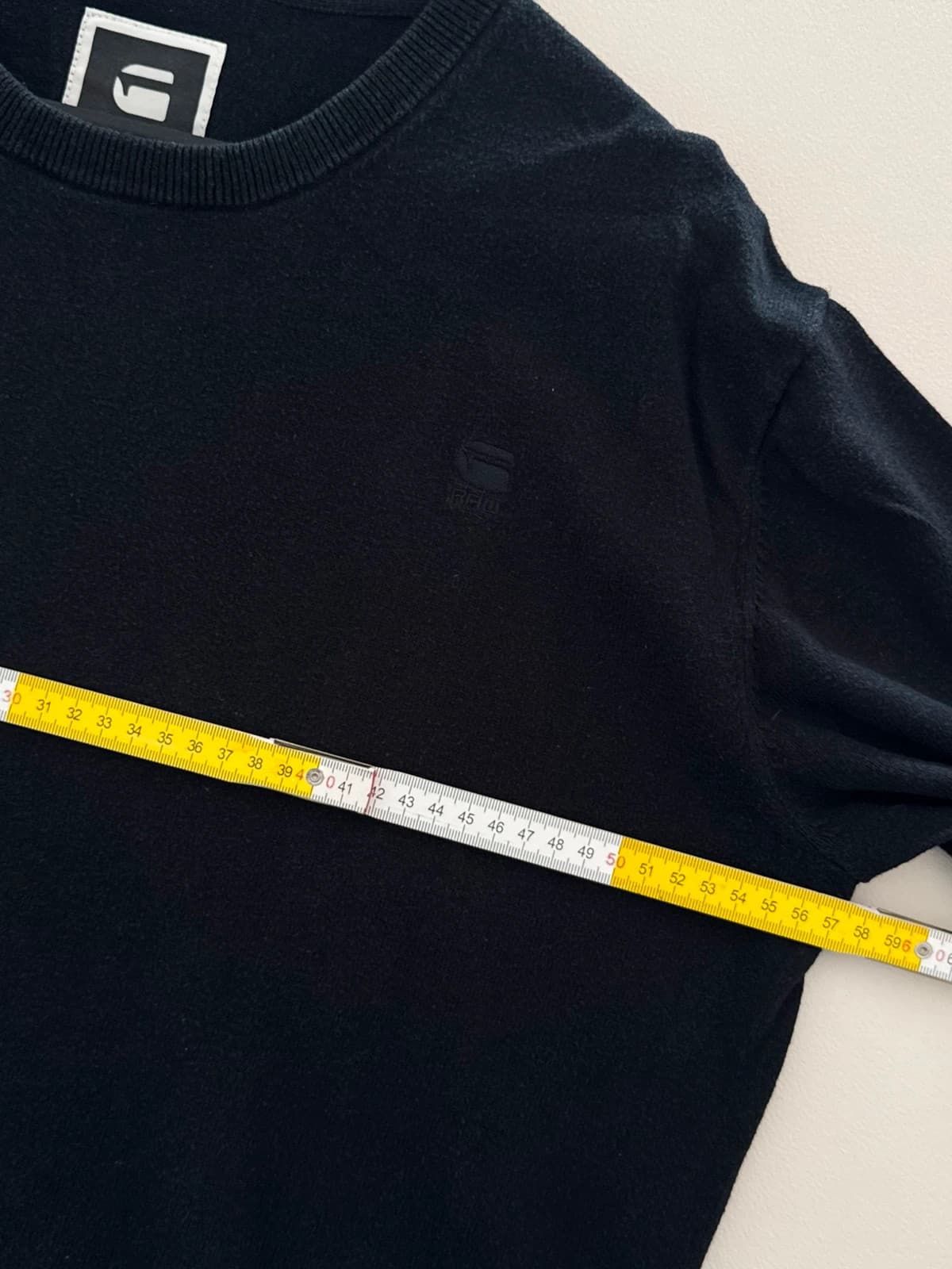 Pull col rond G-Star Raw Minebark noir coton cachemire taille L - BR2609137 - Photo 8/9