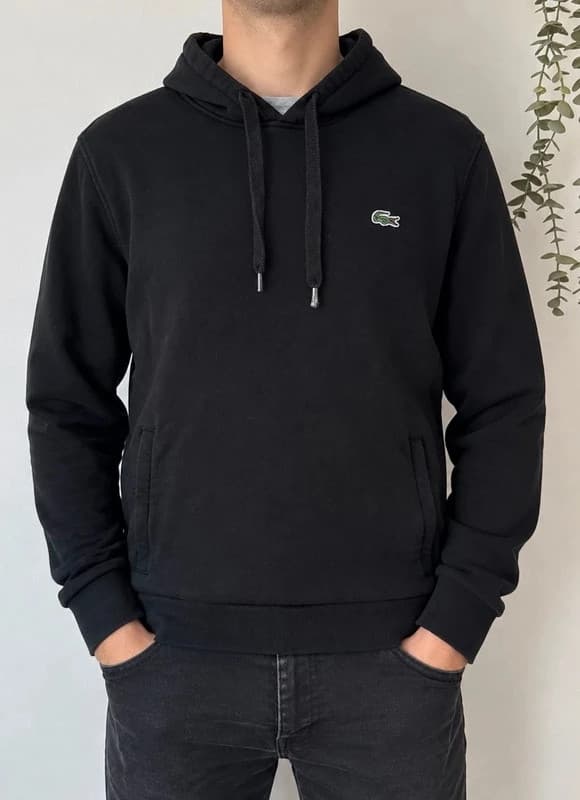 Sweat à capuche Lacoste Sport noir poches zippées taille 4/M - FP260977 - Photo 1/11