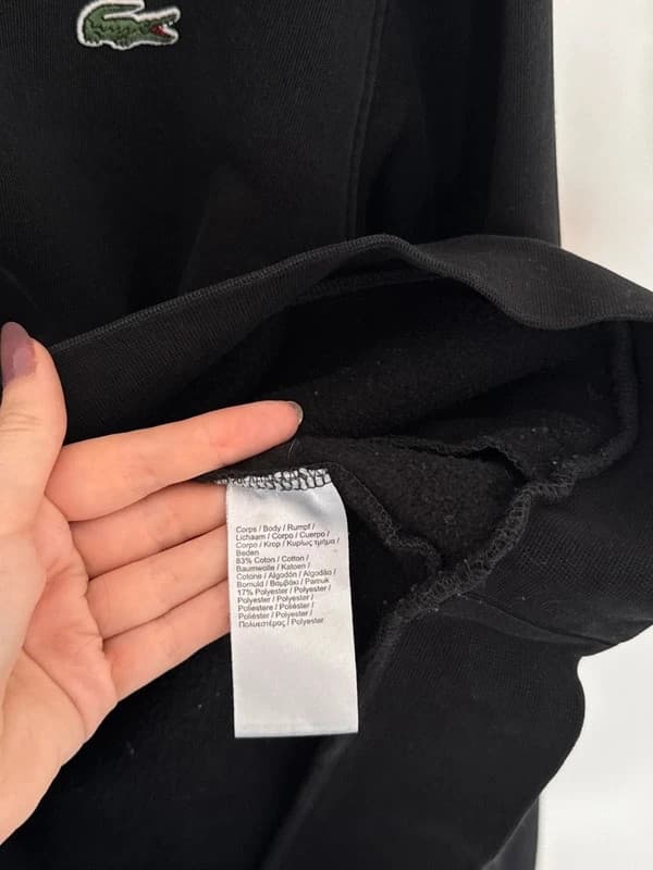 Sweat à capuche Lacoste Sport noir poches zippées taille 4/M - FP260977 - Photo 6/11