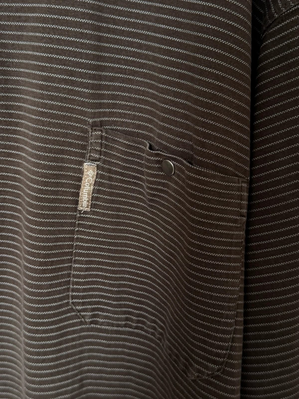 Polo manches longues Columbia marron rayé taille XXL - FP2607154 - Photo 4/8