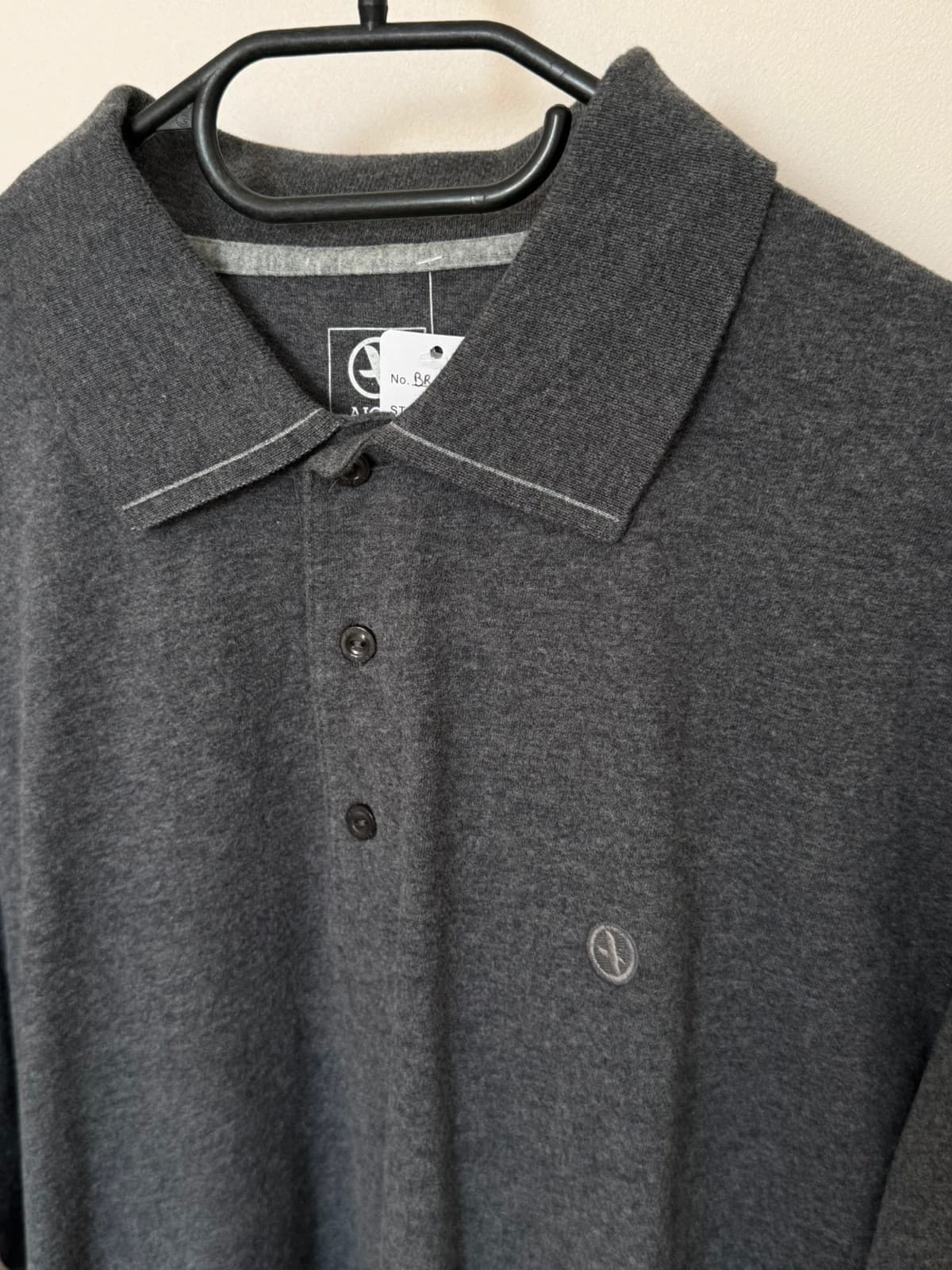 Polo manches longues Aigle gris anthracite chiné taille L - BR2609135 - Photo 4/8