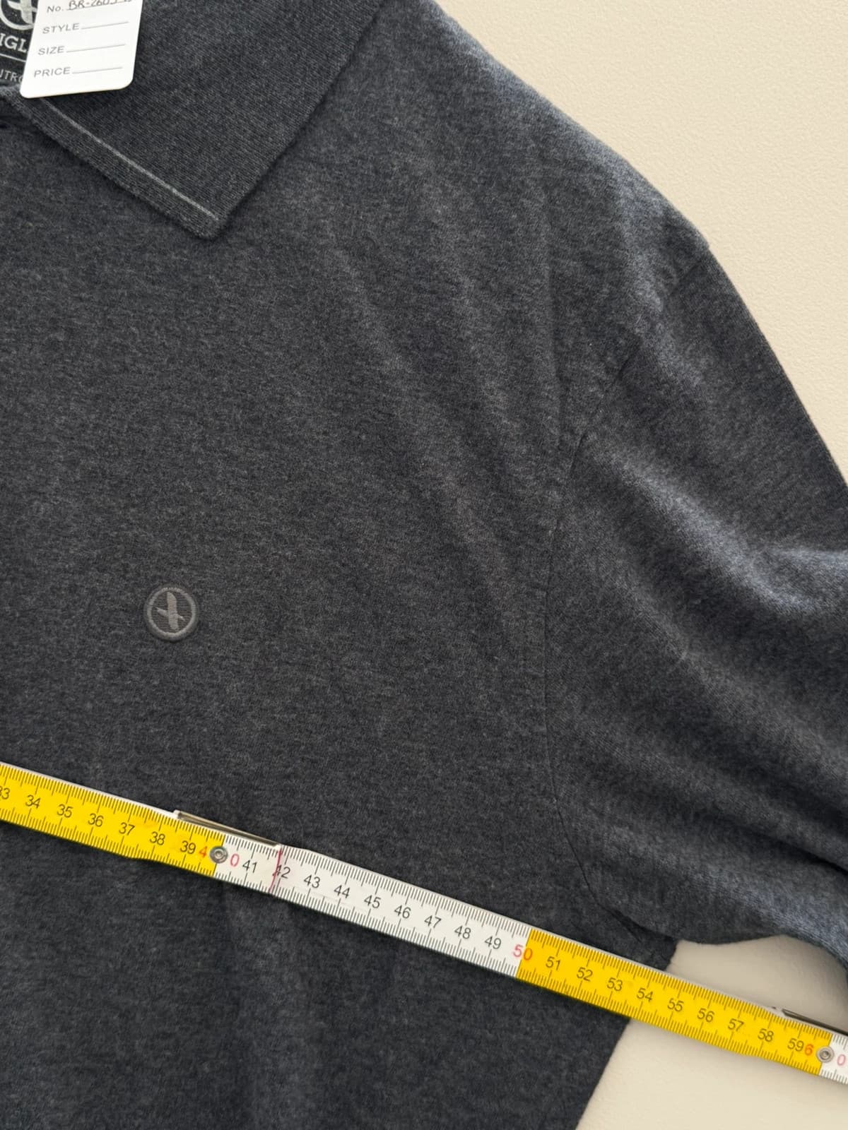 Polo manches longues Aigle gris anthracite chiné taille L - BR2609135 - Photo 7/8