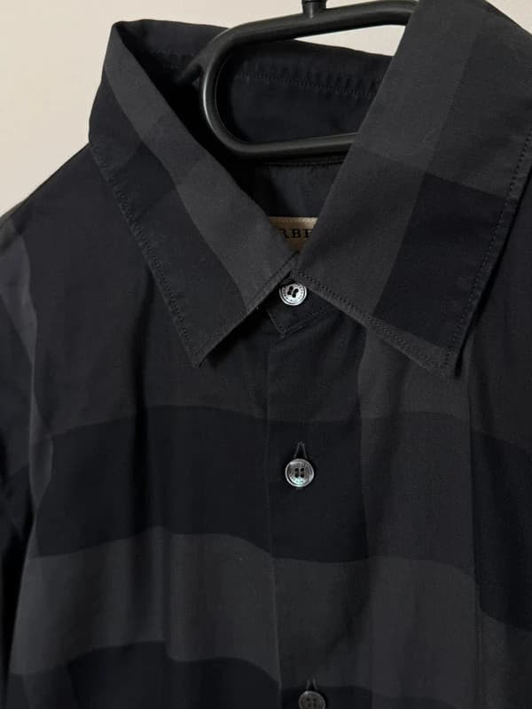 Chemise Burberry à carreaux noirs anthracite taille M - BR2609128 - Photo 4/13