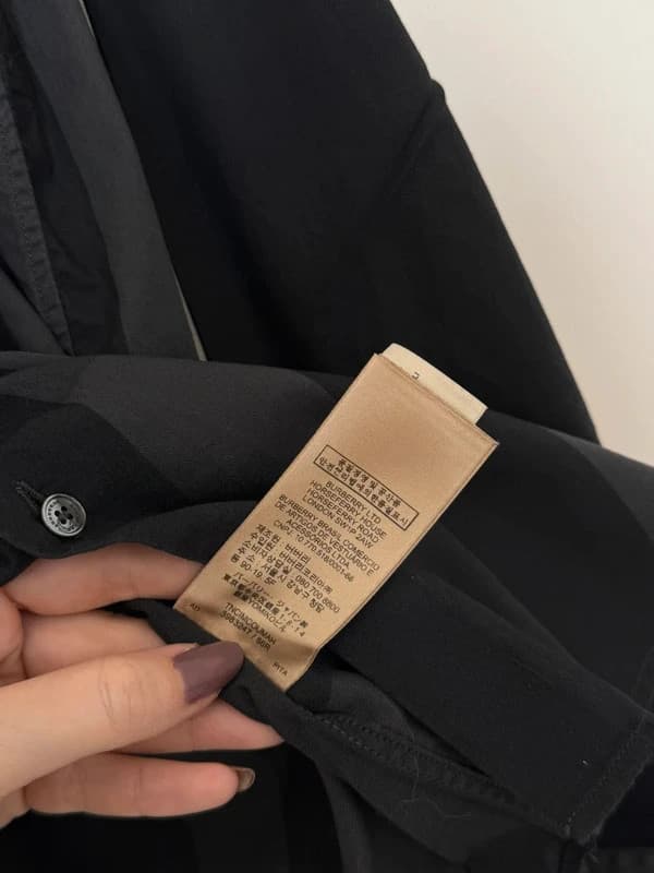 Chemise Burberry à carreaux noirs anthracite taille M - BR2609128 - Photo 6/13
