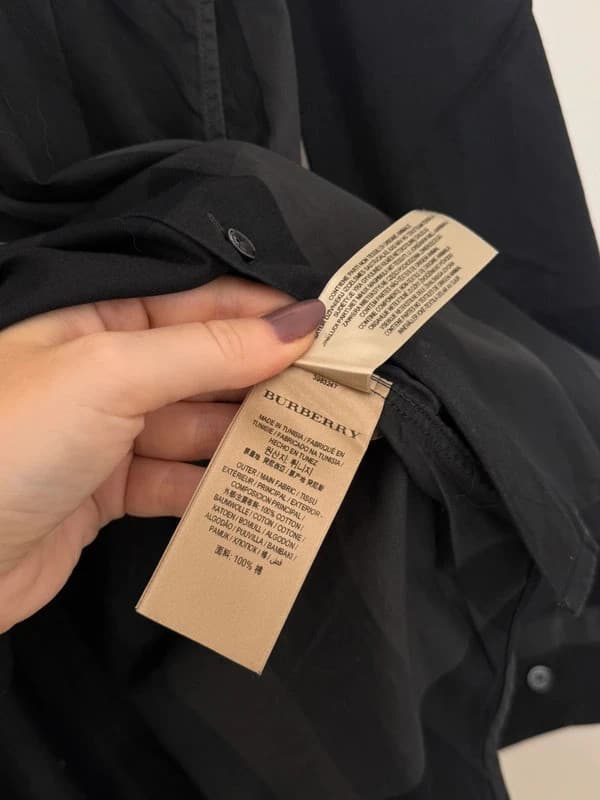 Chemise Burberry à carreaux noirs anthracite taille M - BR2609128 - Photo 7/13